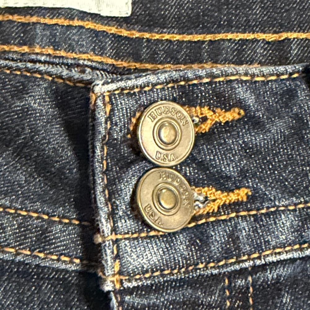 HUDSON Womens Malibu Cap Cuffed Low‎ Rise Cropped Capri Jean Shorts Sz 26 NWOT - Picture 5 of 15